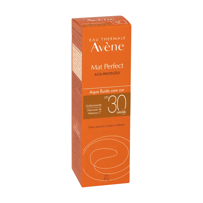 Proteção solar – Pele sensível Mat Perfect Aqua Fluido Com Cor FPS 30 - Imagem 2